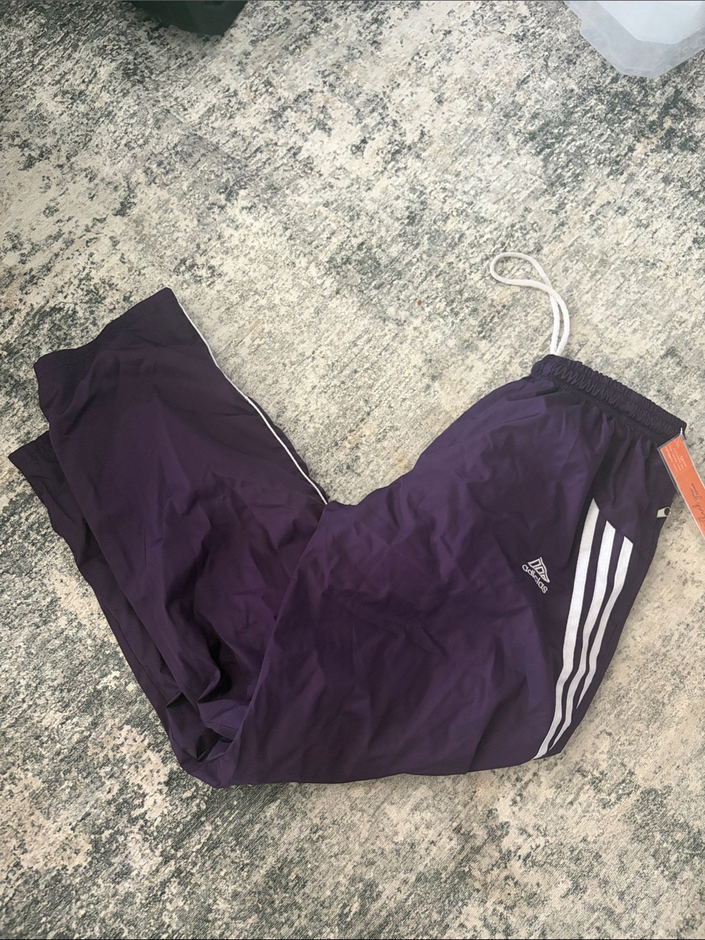 adidas Purple Joggers with White Side Stripes